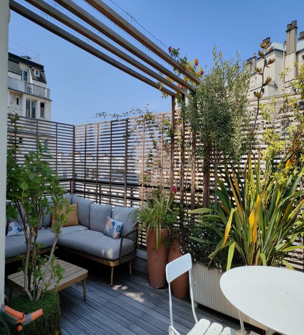 Balcoon paysagiste terrasse paris 12 claustras design salon