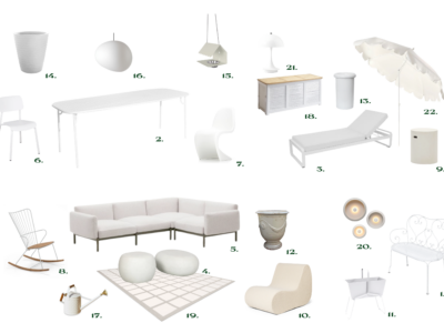 Aménagement extérieur blanc