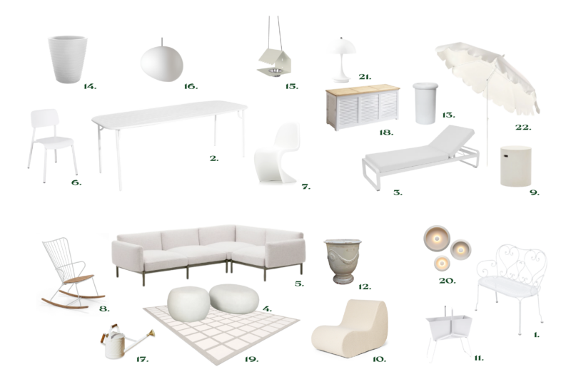 Défi design : un aménagement extérieur monochrome blanc réussi 2 Aménagement extérieur blanc